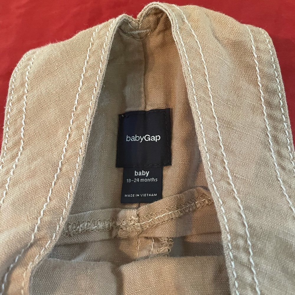 Baby Gap 18-24 months khaki shortalls - Picture 2 of 2